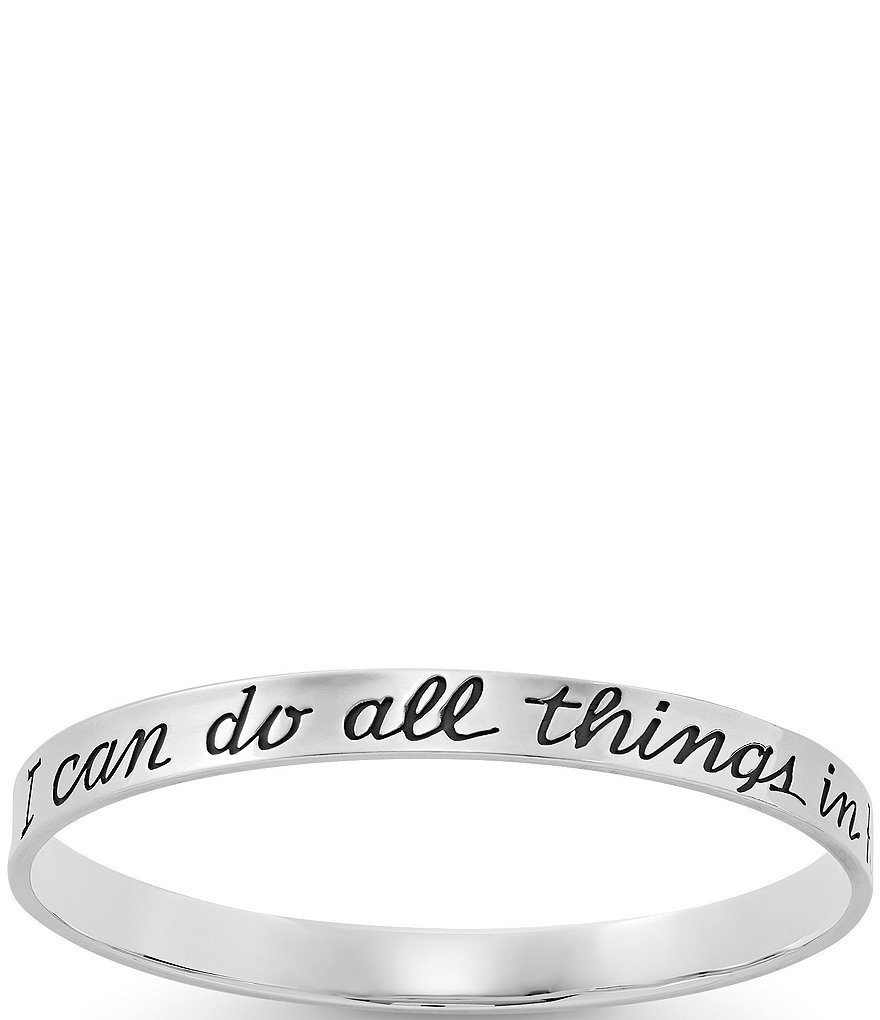 James Avery #double;I Can Do All Things#double; Bangle Bracelet