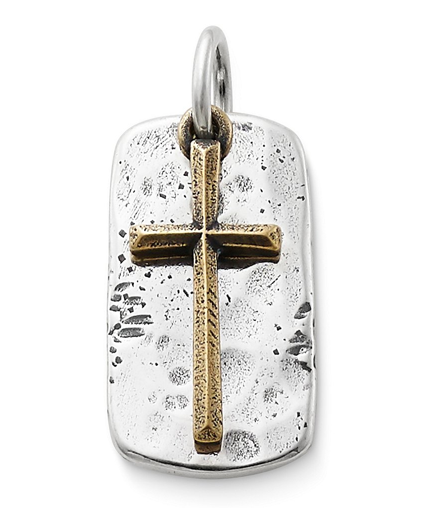 James Avery Jewelry Engravable Tag & Cross Pendant