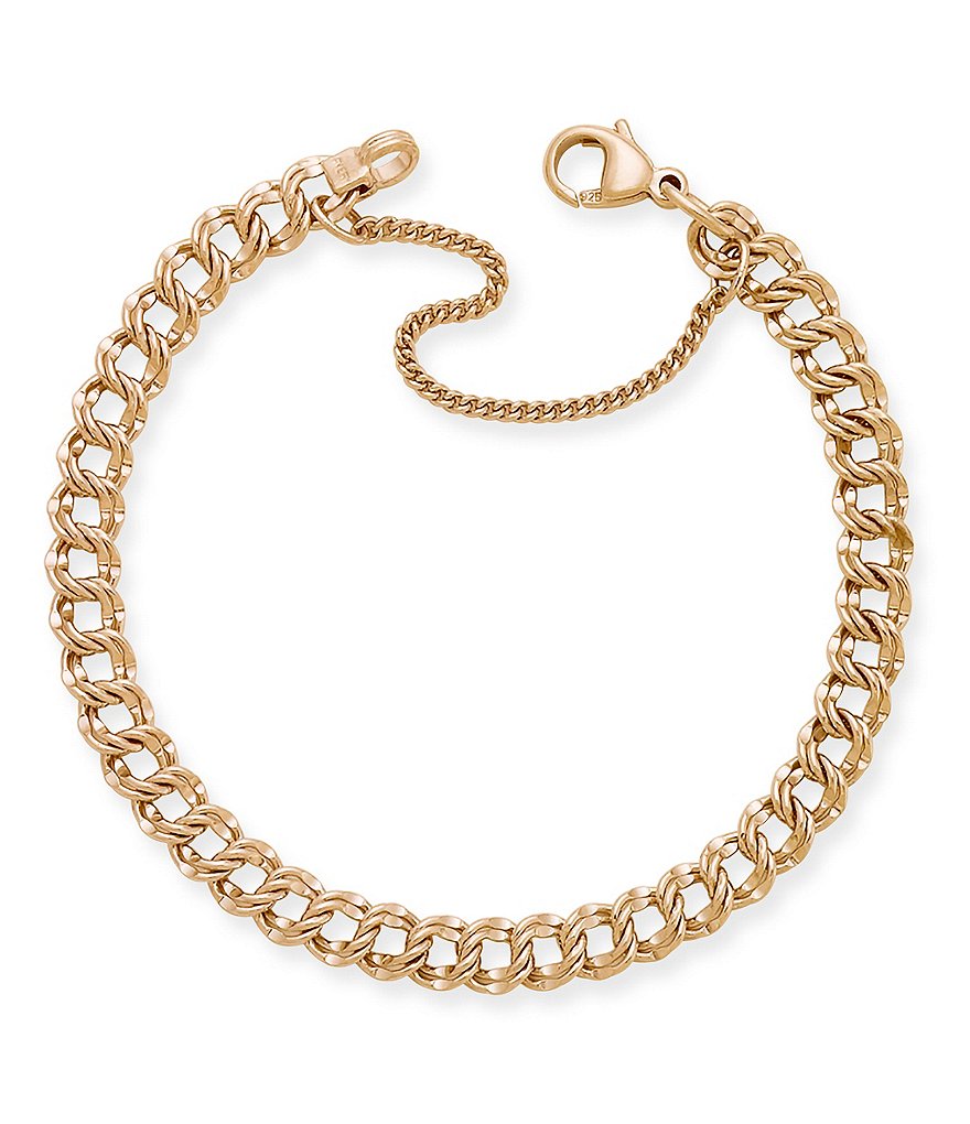 James Avery Light Double Curb Charm Bracelet