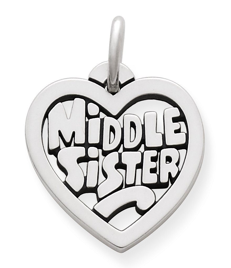 James Avery Middle Sister Heart Charm