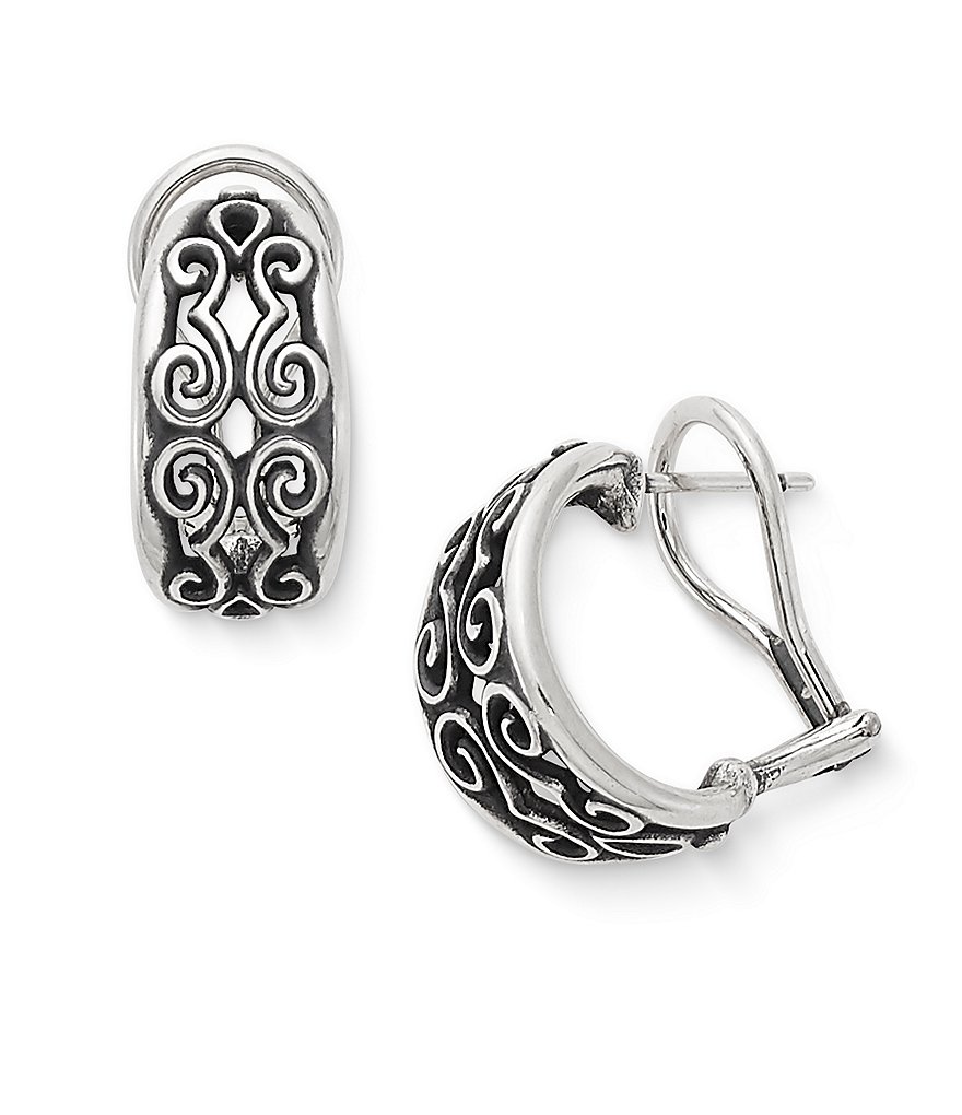 James Avery Scrolled French Clip Earrings