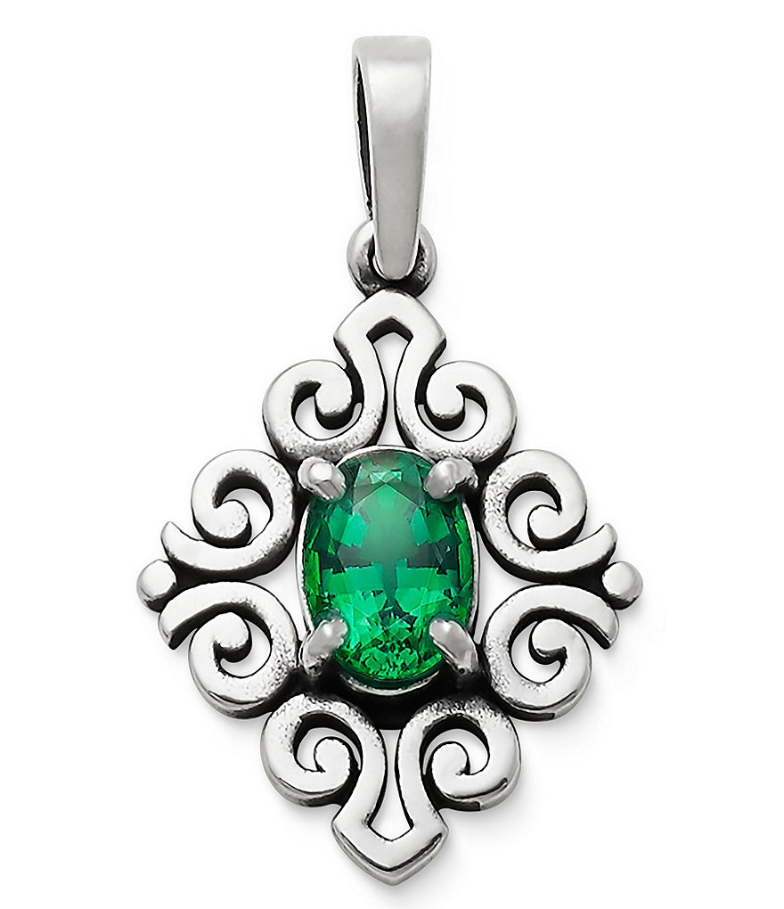 James Avery May Birthstone Scrolled Pendant