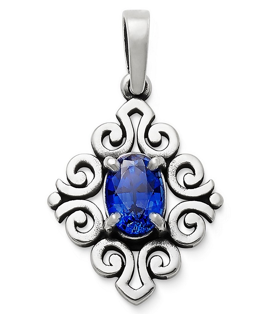 James Avery September Birthstone Scrolled Pendant