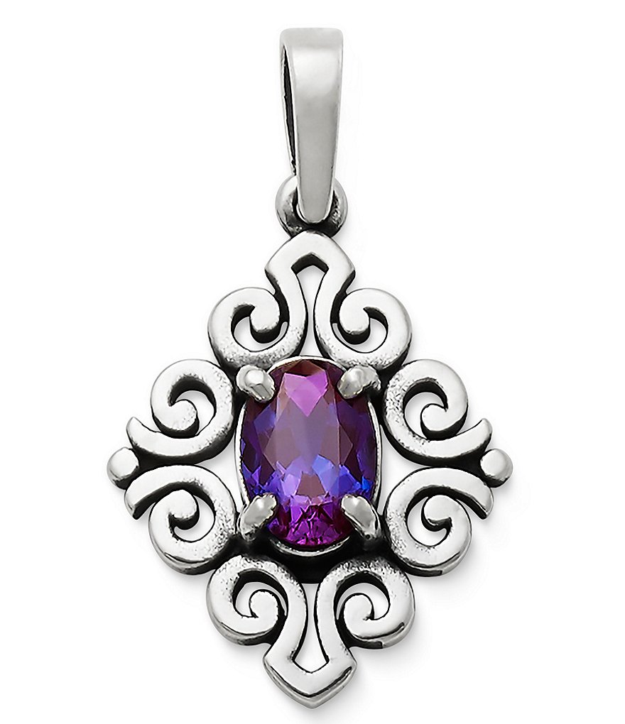James Avery June Birthstone Scrolled Pendant