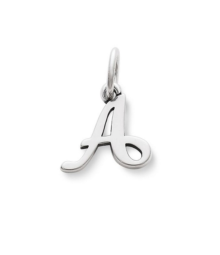 James Avery Sterling Silver Script Initial Bracelet or Necklace Charm