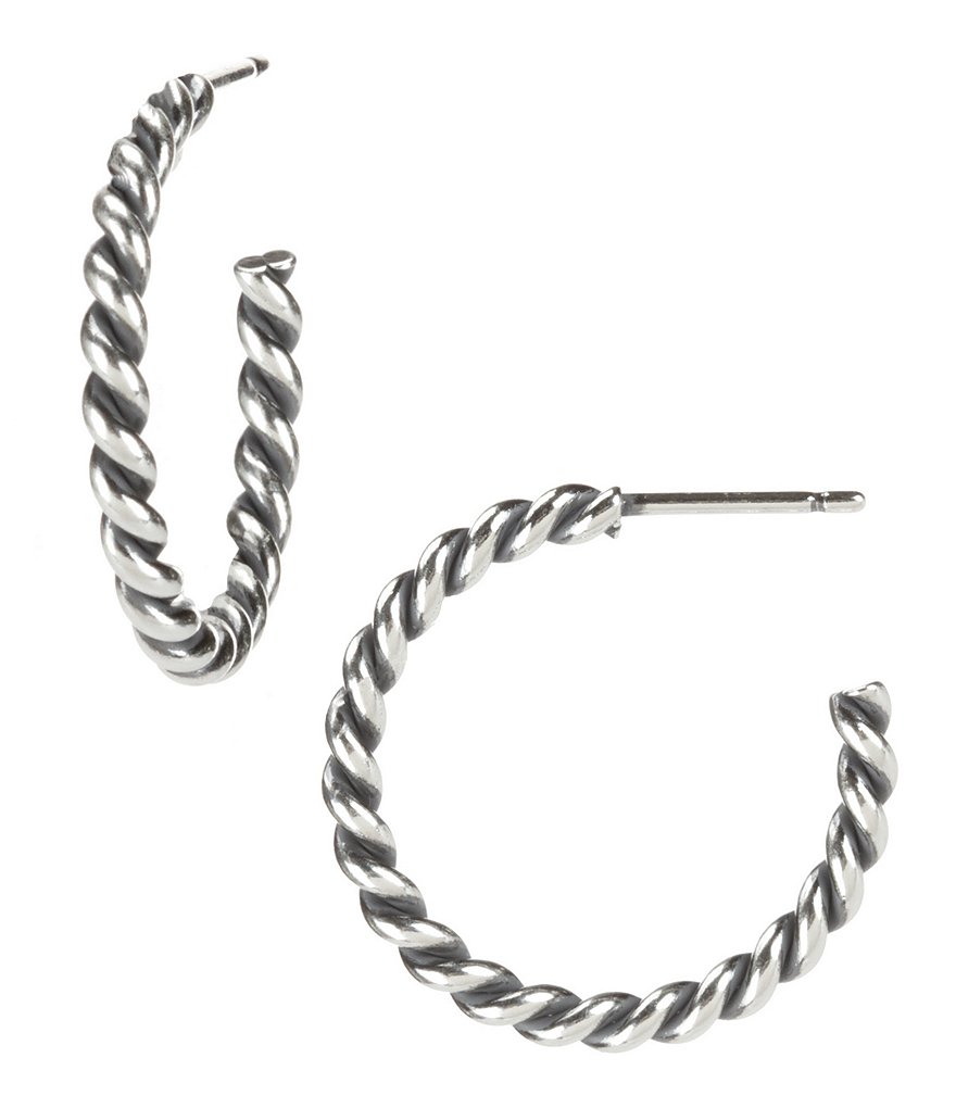 James Avery Twisted Wire Hoop Earrings
