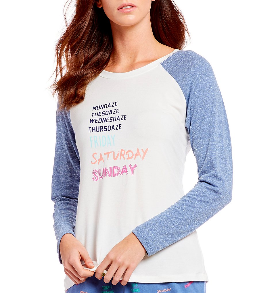 Jasmine & Ginger #double;Daze Of Week#double; Screen Print Sleep Top