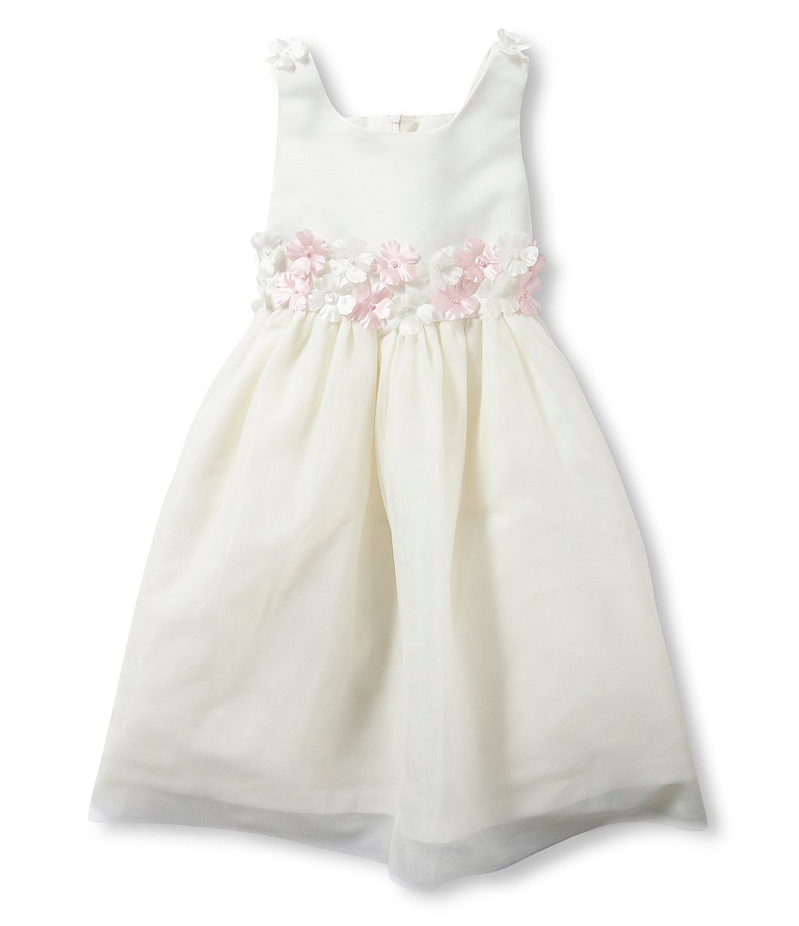 Jayne Copeland 2T-6X Flower-Accented-Waist Dress