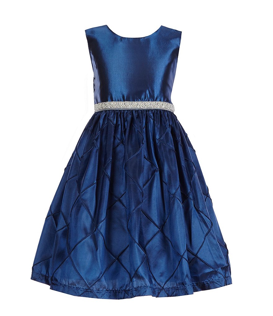 Jayne Copeland Big Girls 7-12 Pintucked-Skirt Fit-And-Flare Dress