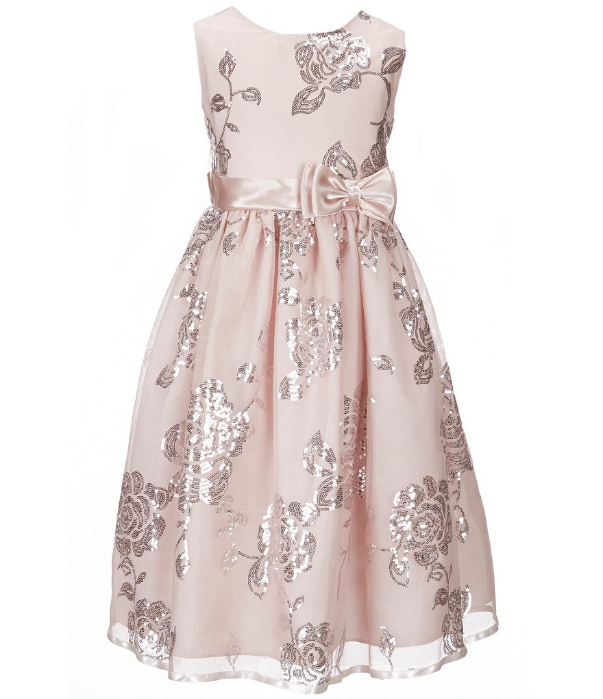 Jayne Copeland Little Girls 2T-6X Sequin-Floral Dress