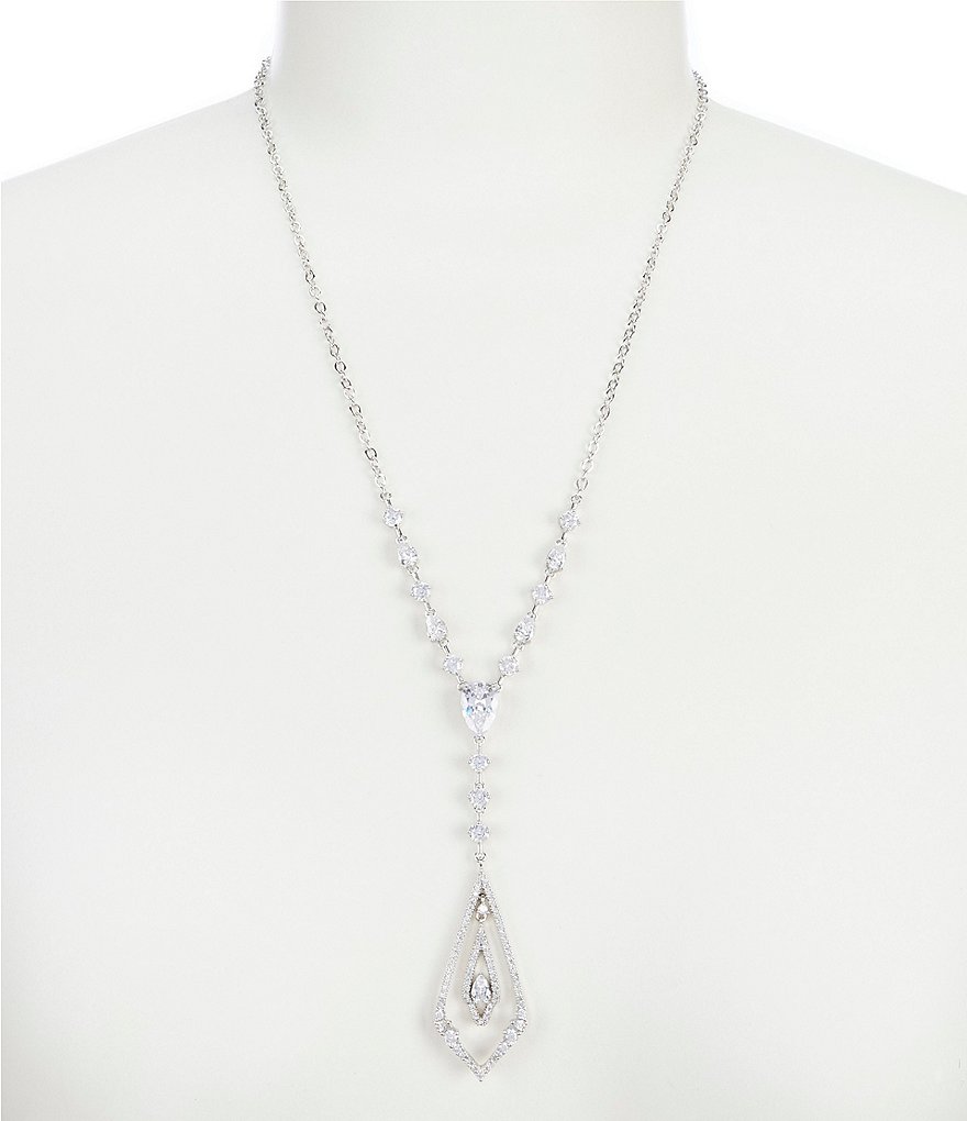 Jenny Packham Crystal Pendant Y Necklace