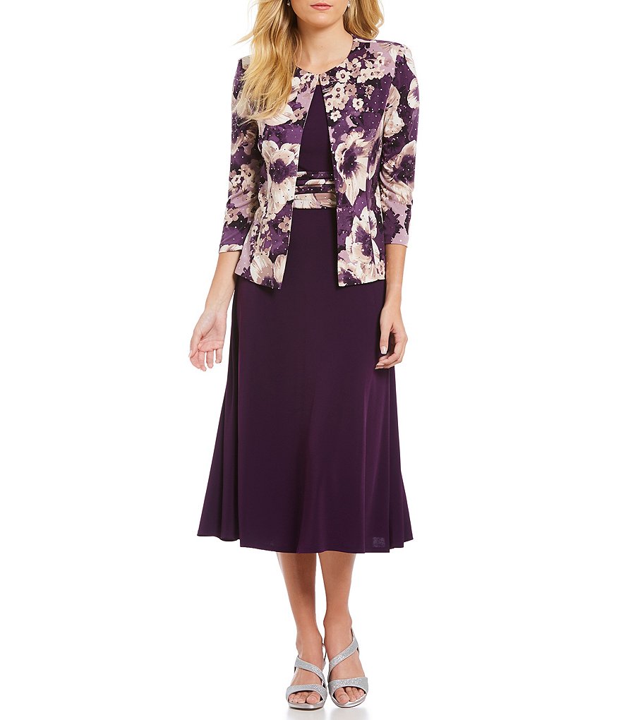 Jessica Howard Floral Print 2-Piece Jacket Dress