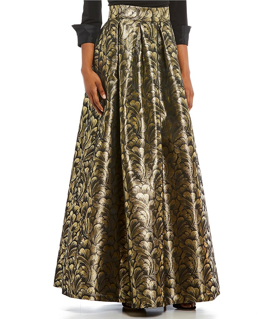 Jessica Howard Metallic Taffeta Ball Skirt