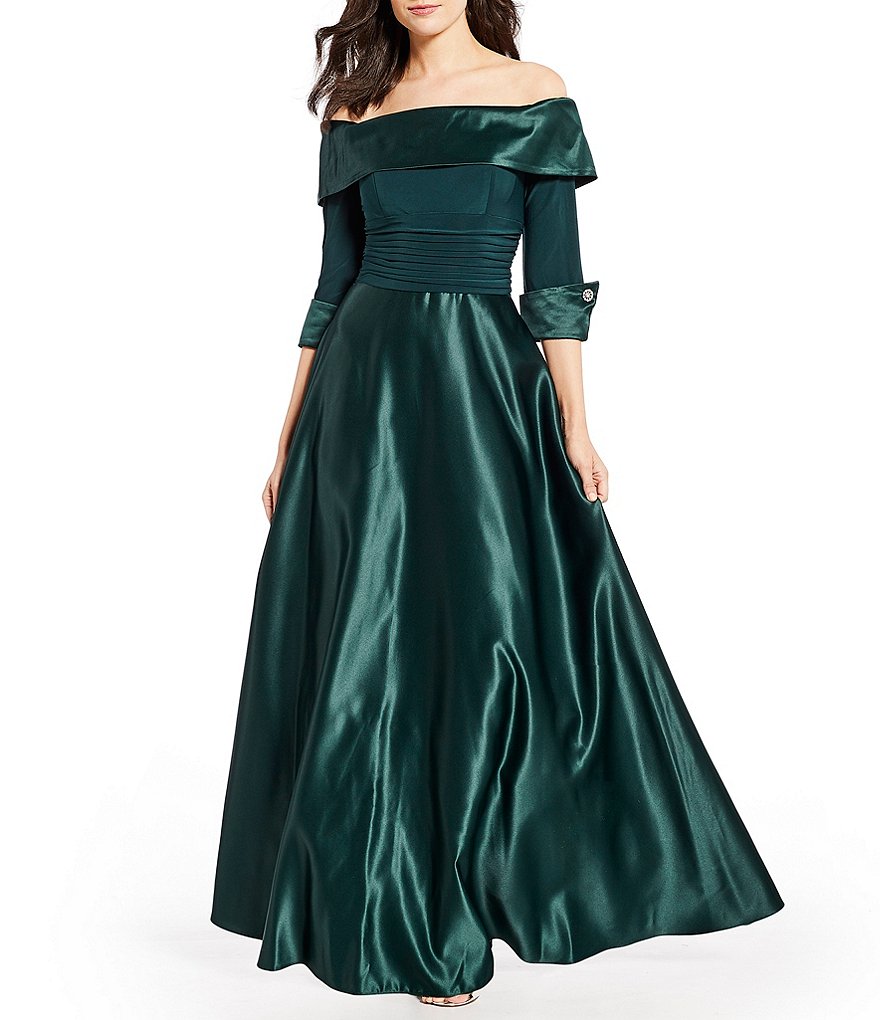 Jessica Howard Off-the-Shoulder Taffeta Ballgown
