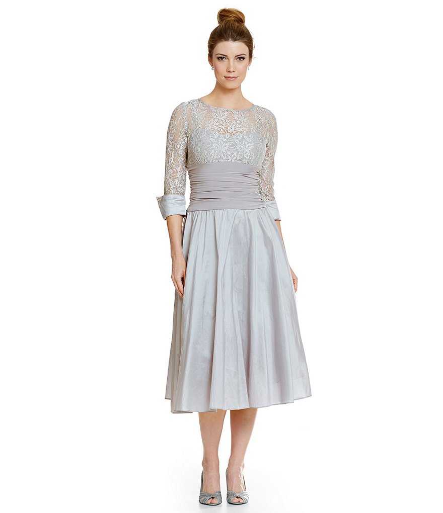 Jessica Howard Petite Illusion Sweetheart Ruched Gown