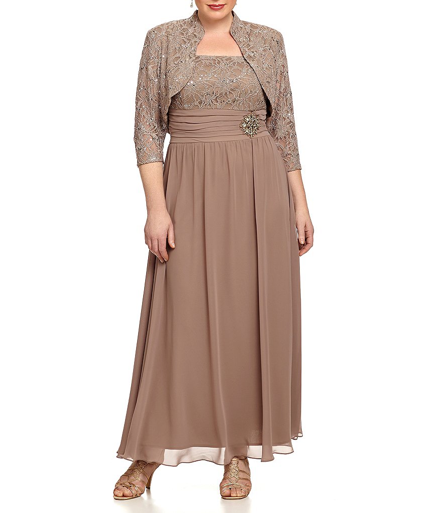 Jessica Howard Plus Bolero Jacket Dress