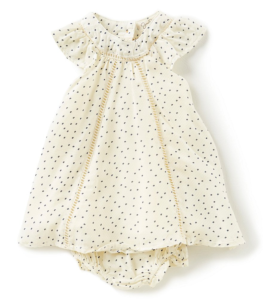 Jessica Simpson Baby Girls Newborn-9 Months Dotted A-Line Dress