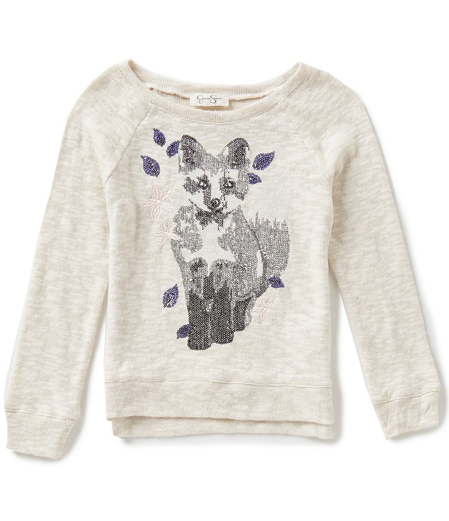Jessica Simpson Big Girls 7-16 Fox Graphic Sweatshirt