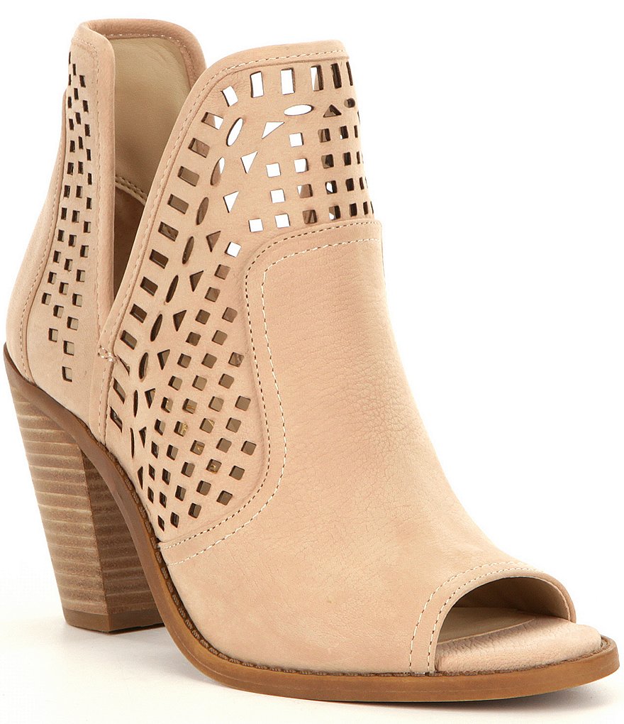 Jessica Simpson Cherrell Laser Cutout Side Cutout Peep Toe Booties