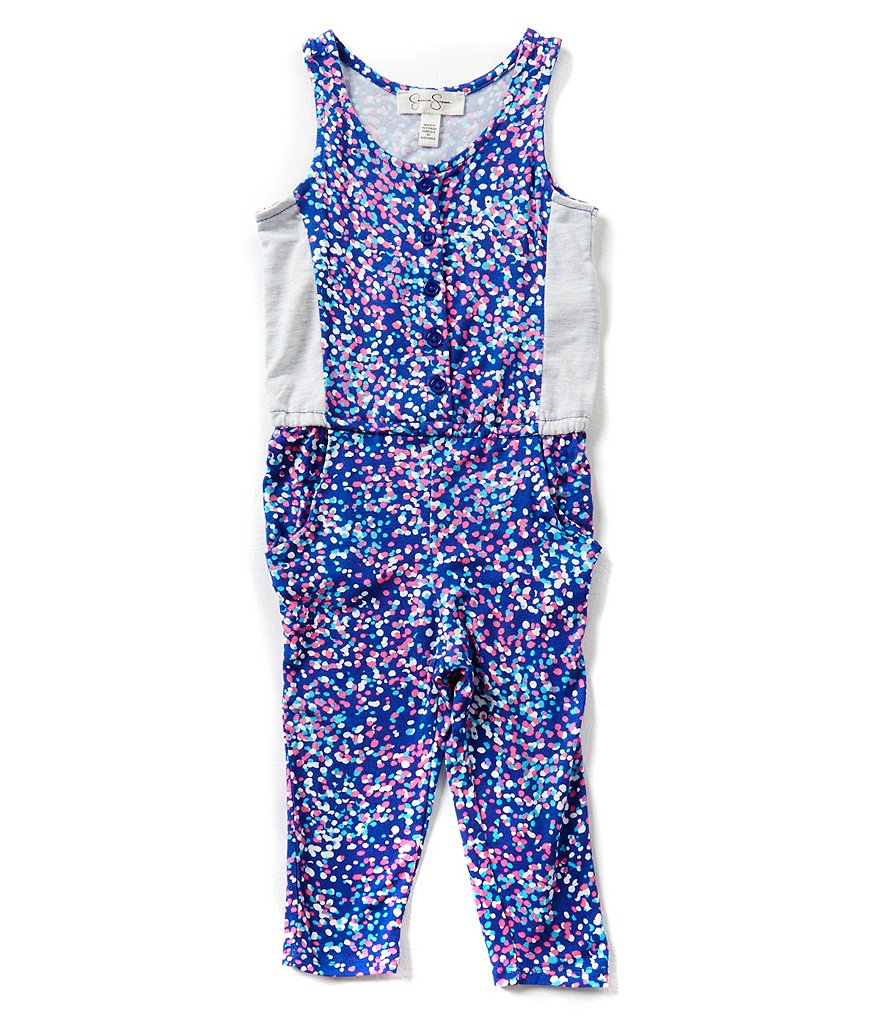 Jessica Simpson Little Girls 2T-6X Belen Printed Jumpsuit