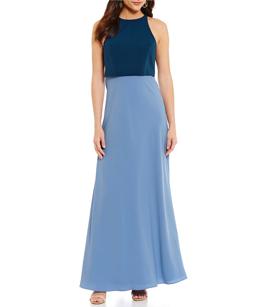 Jill Jill Stuart Open-Back Popover A-line Gown