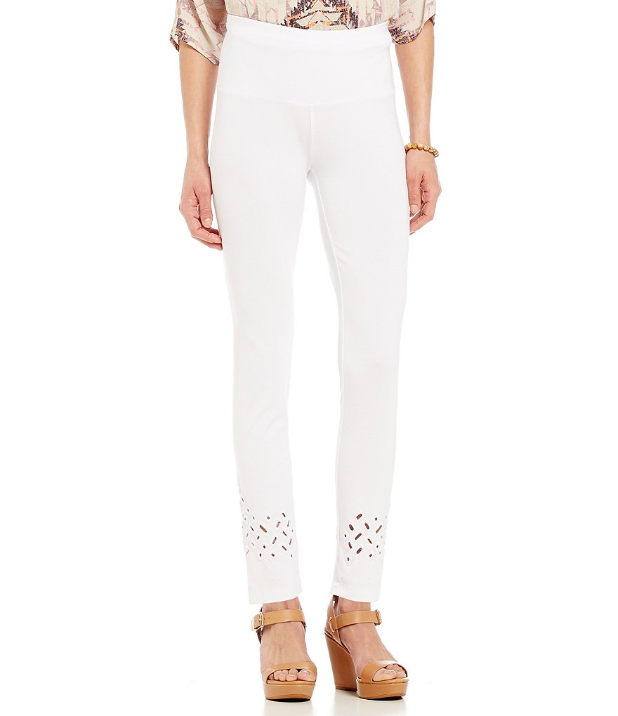 John Mark Eyelet Trim Leggings