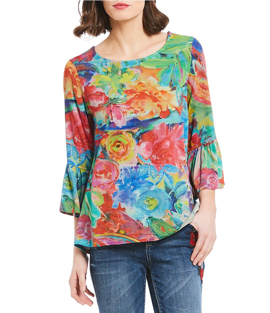 John Mark Flounce Sleeve Tencel Tunic
