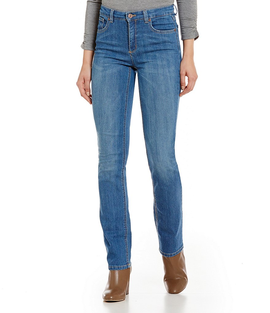 Jones New York Lexington Stretch Denim Straight-Leg Jeans