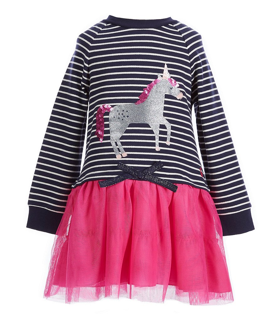 Joules Little Girls 1-6 Unicorn Striped Tutu Dress