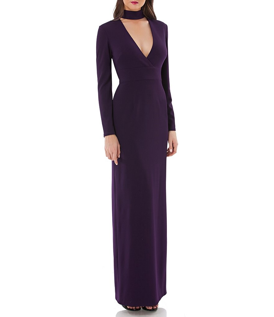 JS Collections Halter Key Hole Neckline Dress