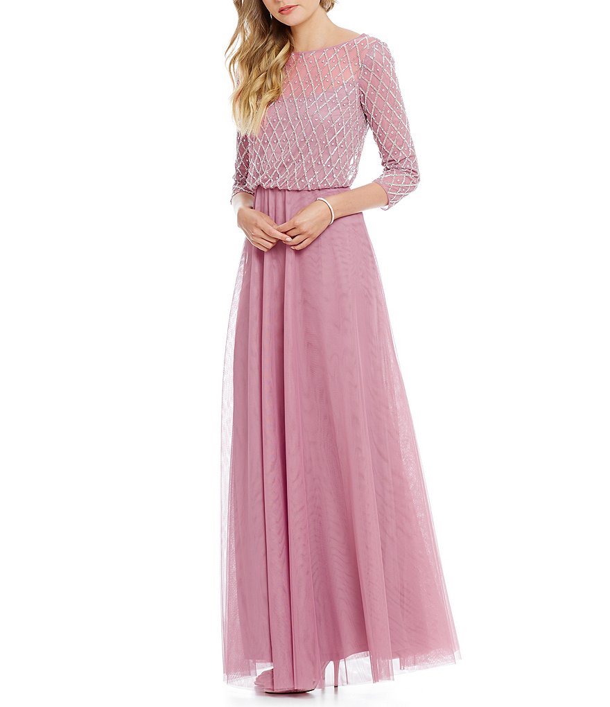 JS Collections Sequin Bodice A-Line Gown