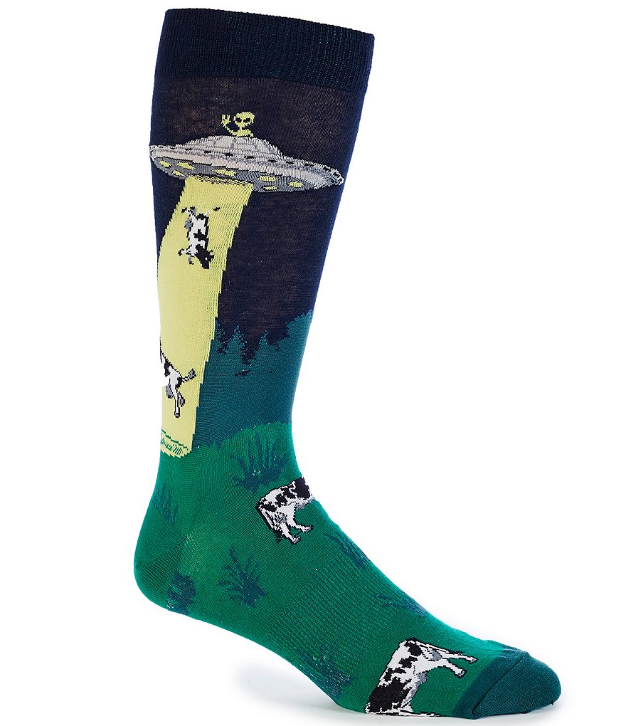 K. Bell Novelty Dairy Thief Crew Socks