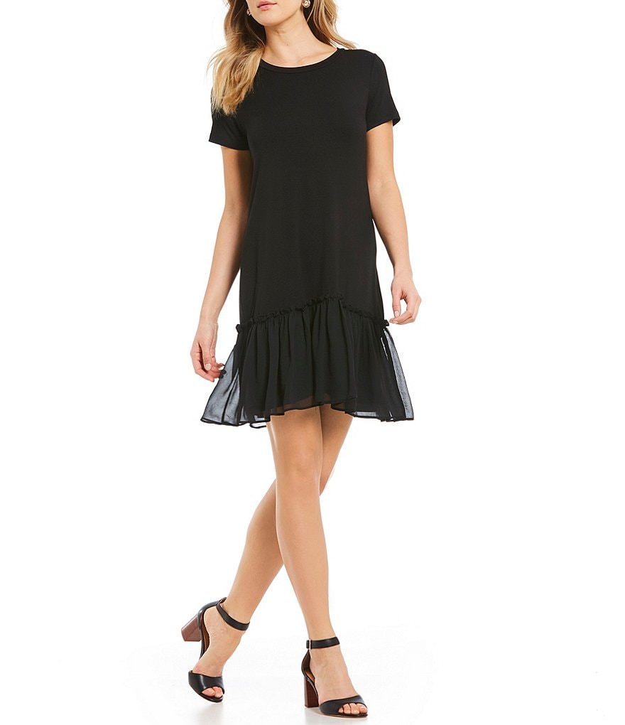 Karen Kane Flounce Ruffle Hem Dress
