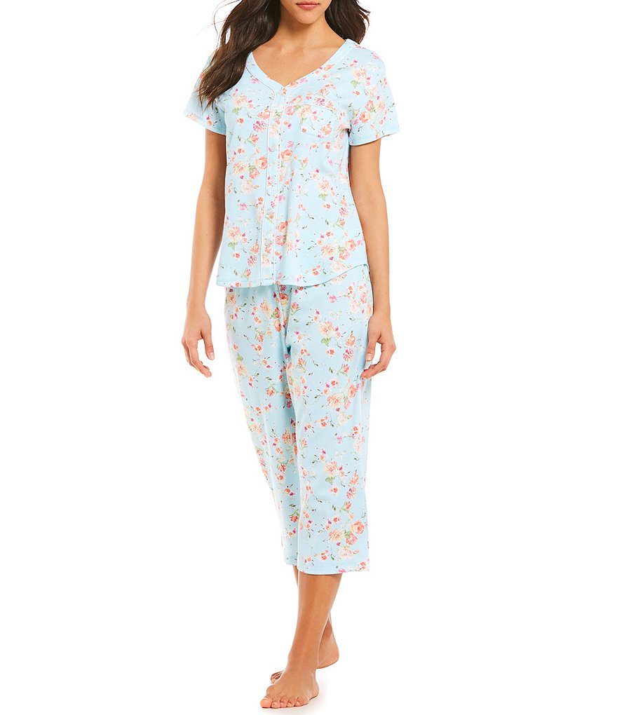 Karen Neuburger Floral Henley Pajamas
