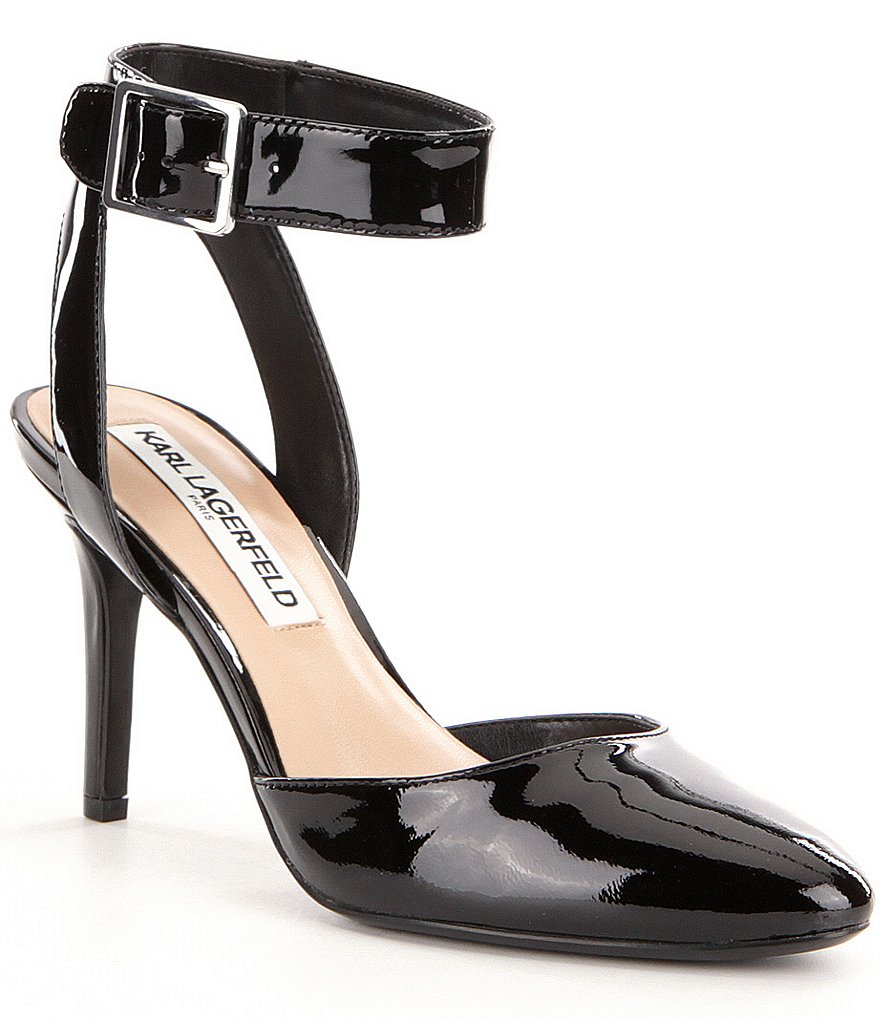 KARL LAGERFELD PARIS Jaclyn Buckle Closure Pointed-Toe Pumps