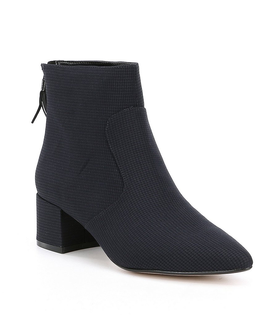 KARL LAGERFELD PARIS Maude2 Houndstooth Block Heel Dress Booties