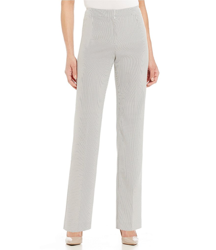 Kasper Petite Seersucker Striped Pants