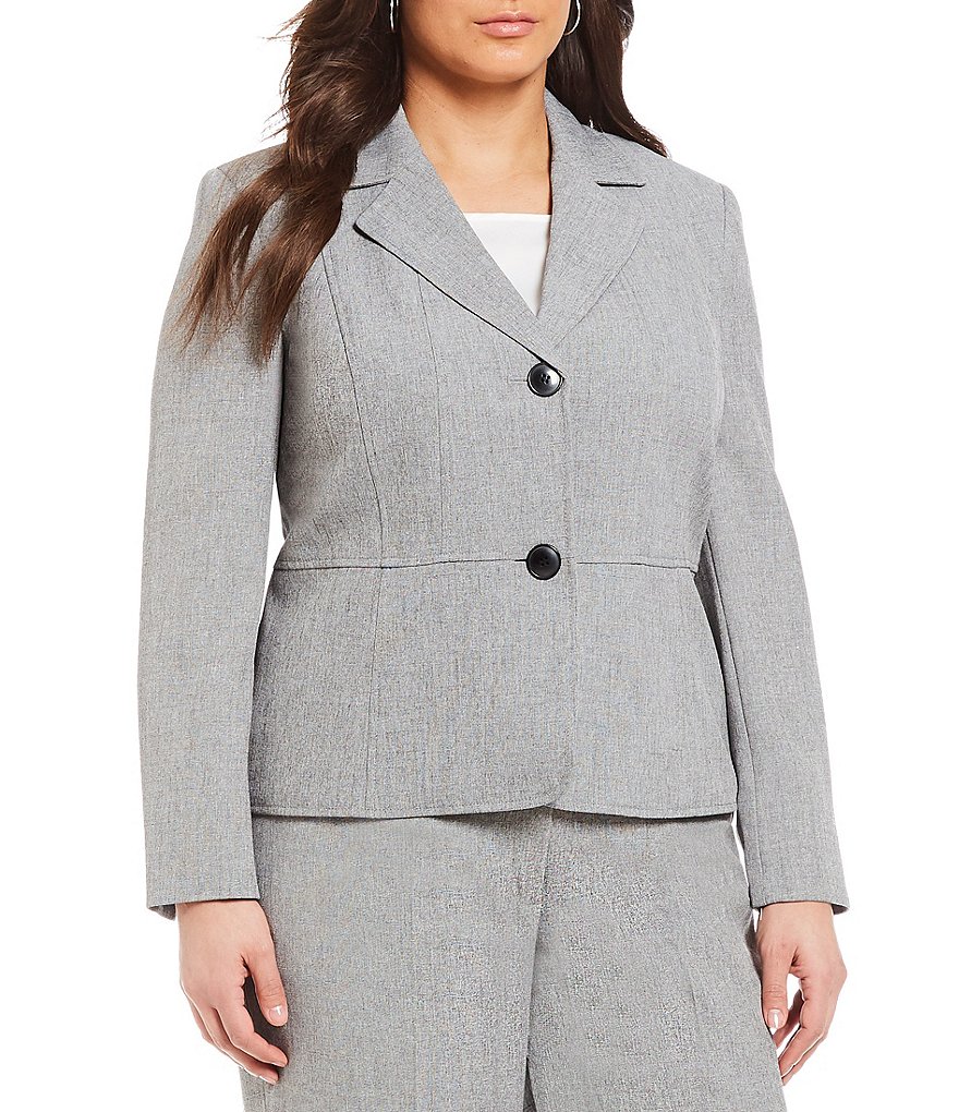 Kasper Plus Notch Collar 2 Button Jacket
