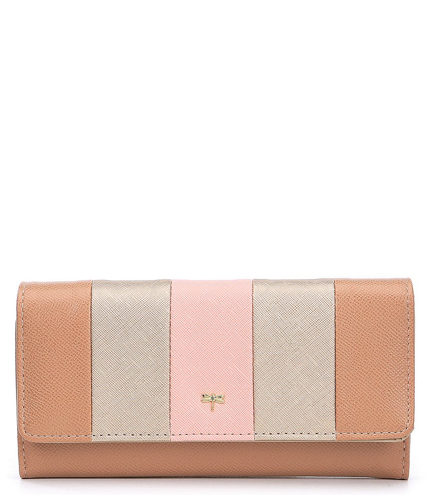 Kate Landry Stripe Patchwork Checkbook Wallet