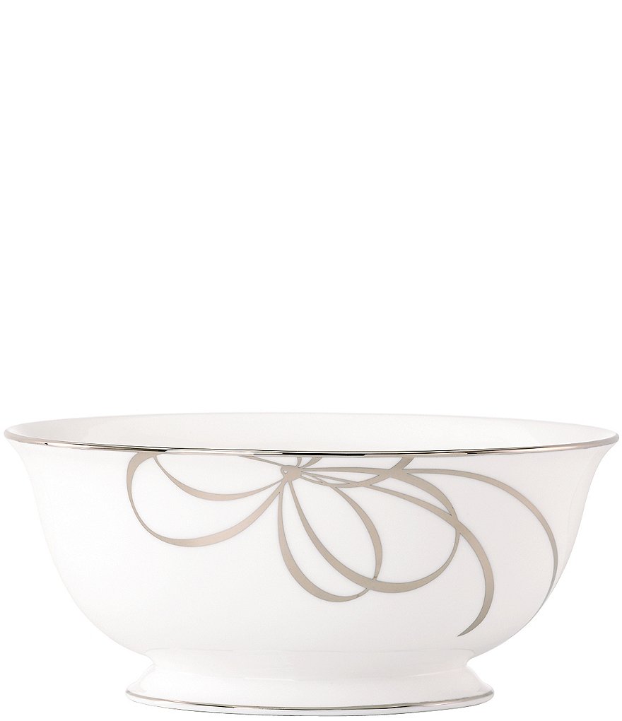 kate spade new york Belle Boulevard Bow Platinum Serving Bowl
