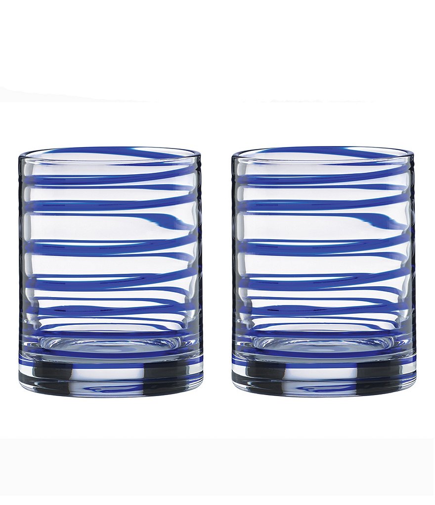 kate spade new york Charlotte Street Spiral Double Old Fashioned Glass Pair