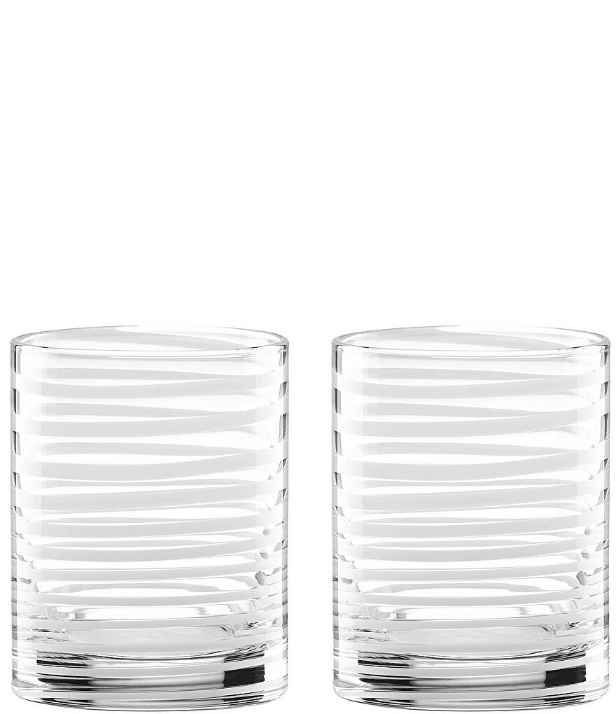 kate spade new york Charlotte Street Spiral Double Old Fashioned Glass Pair
