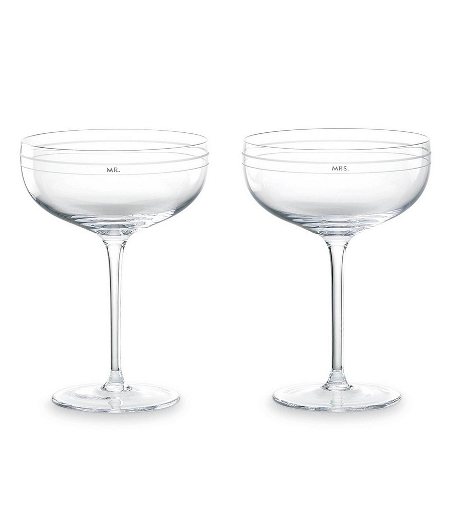kate spade new york Darling Point 2-Piece Crystal Toasting Flute Set