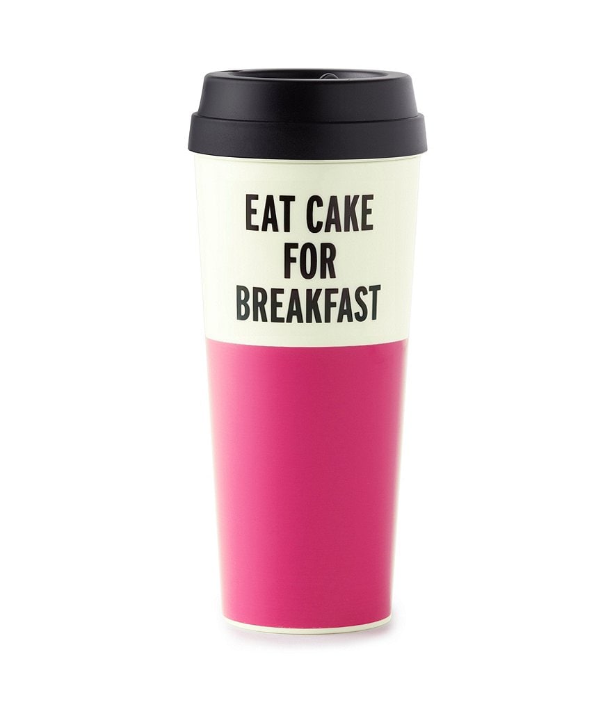 kate spade new york Eat Cake for Breakfast Thermal Mug with Lid
