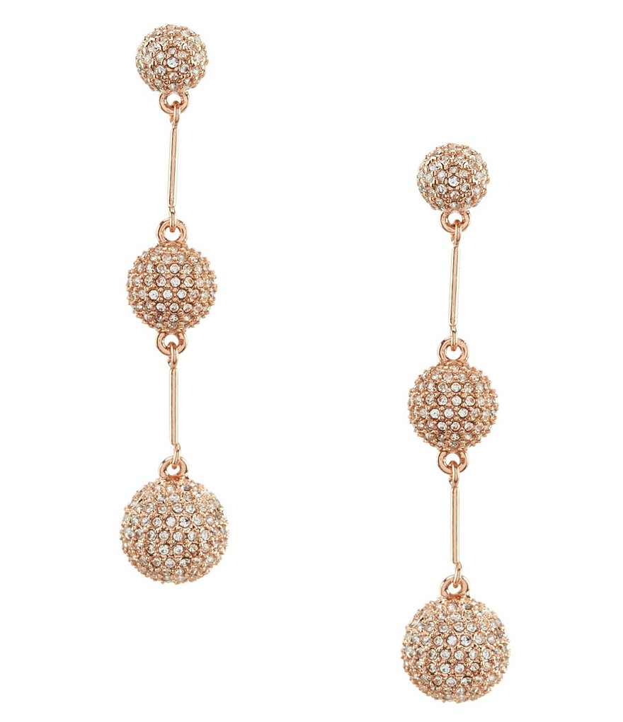 kate spade new york Flying Colors Pave Triple Fireball Linear Statement Earrings