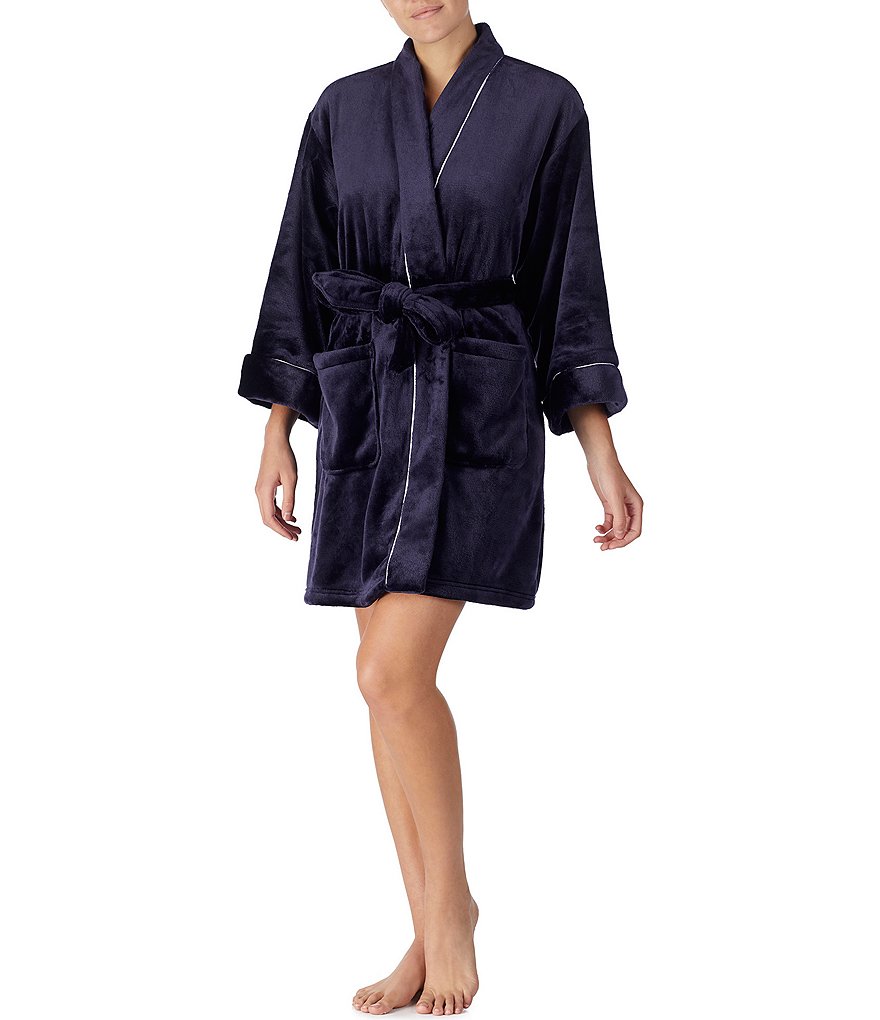 kate spade new york Hope, Peace & Cookies Plush Short Wrap Robe
