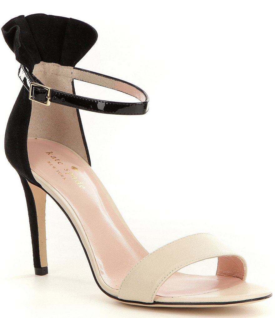 kate spade new york Iris Ankle Strap Leather & Suede Dress Sandals