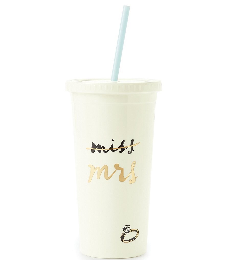 kate spade new york Miss to Mrs. Insulated Tumbler with Straw