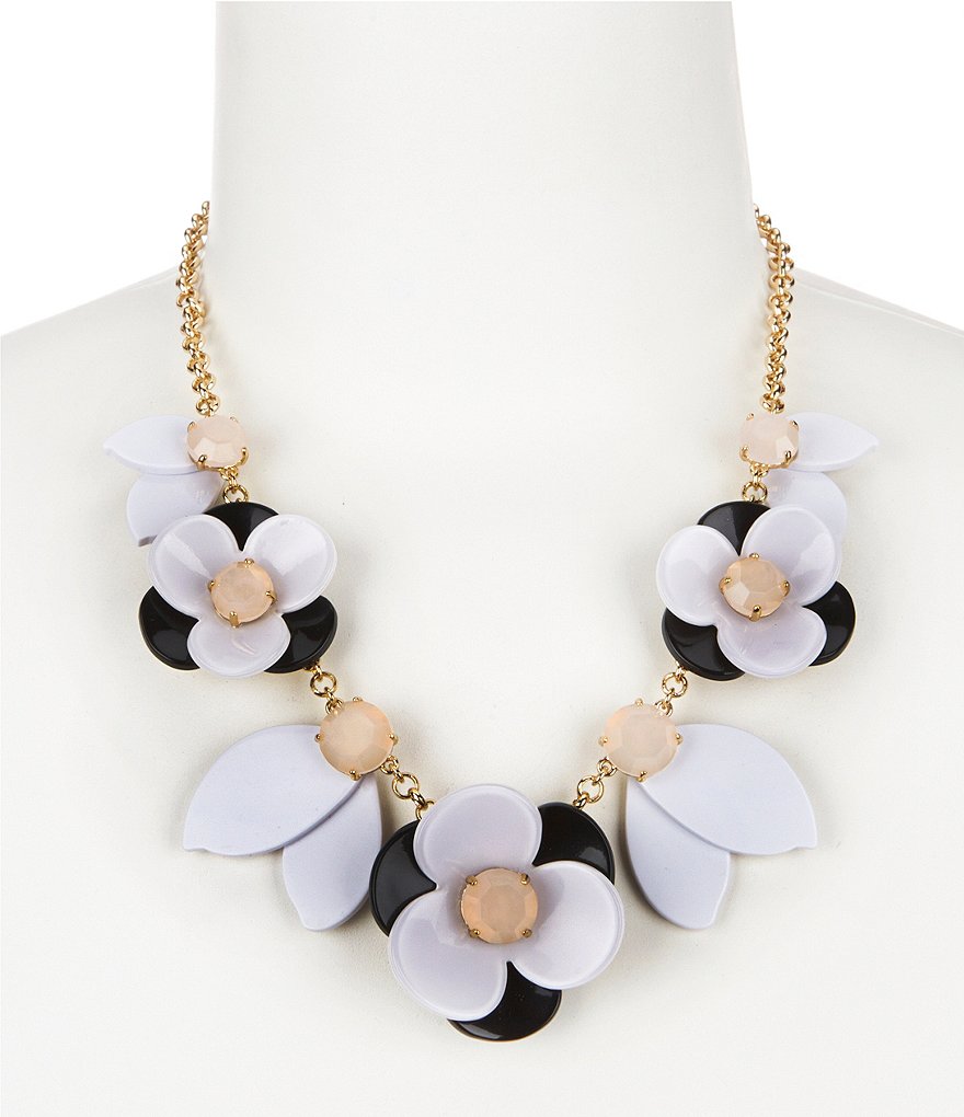 kate spade new york Pick A Posy Rose Quartz Collar Necklace