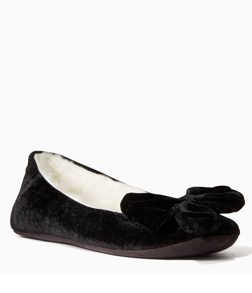 kate spade new york Scarlett Velvet Faux Fur Slippers